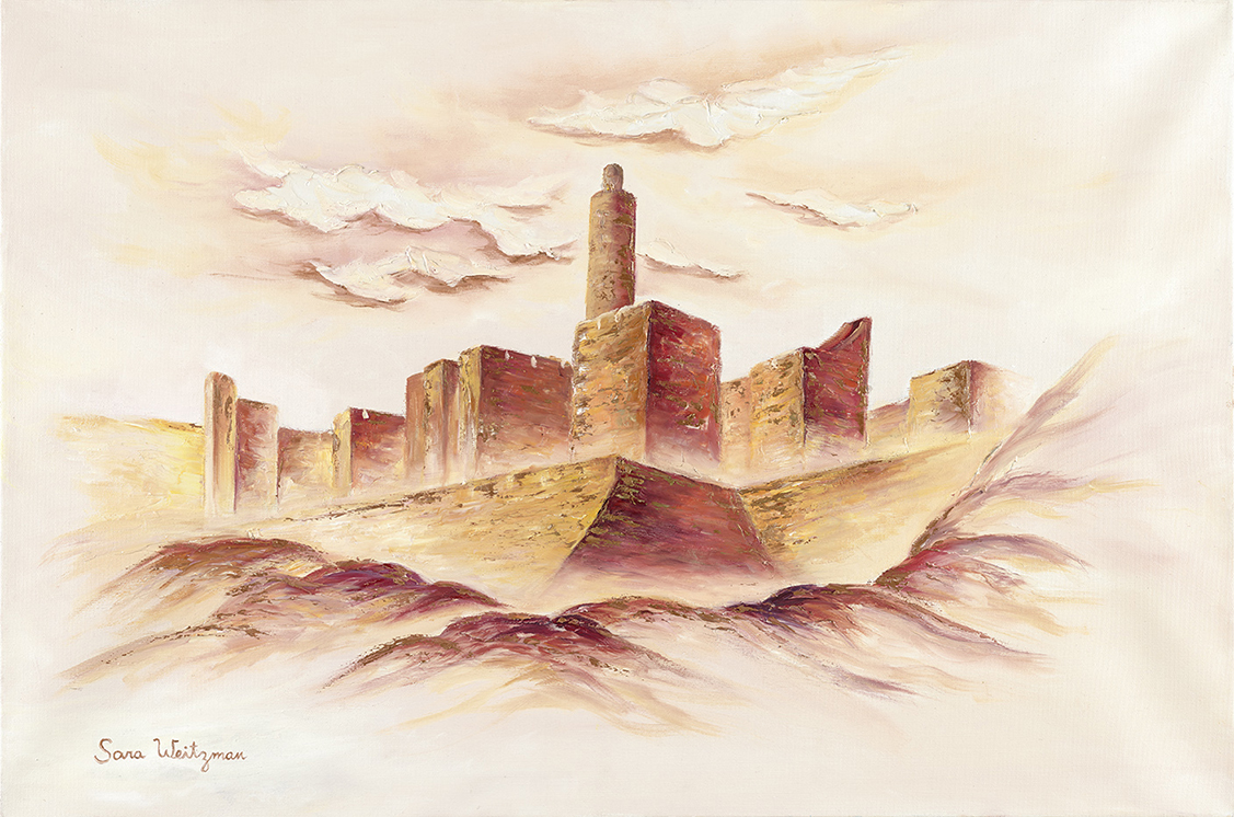Tower of David set metallic oil paint with 19 embossing