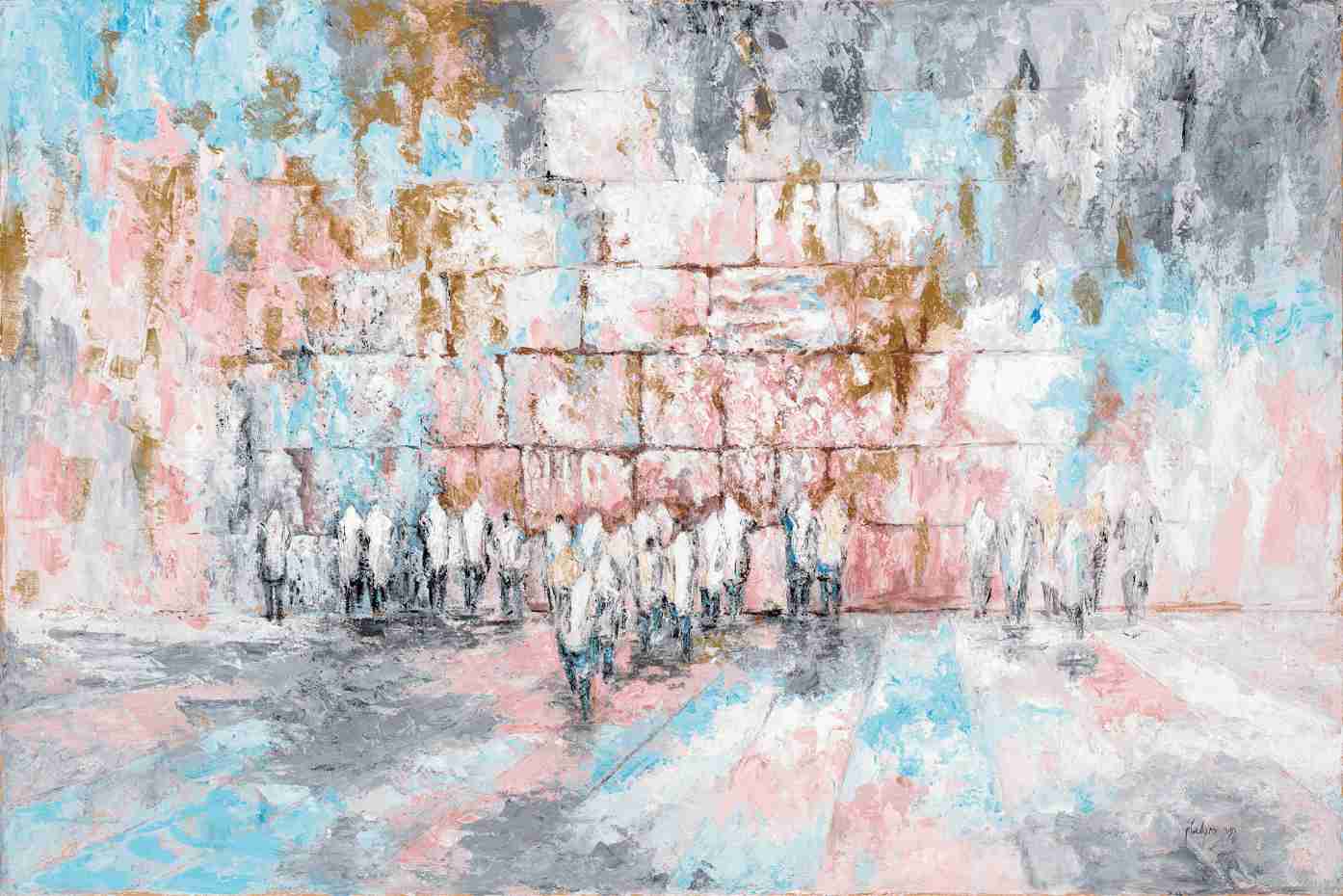 Western Wall in light colors